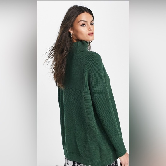 Free People Ottoman slouchy tunic sweater in pine size xs - Picture 2 of 12